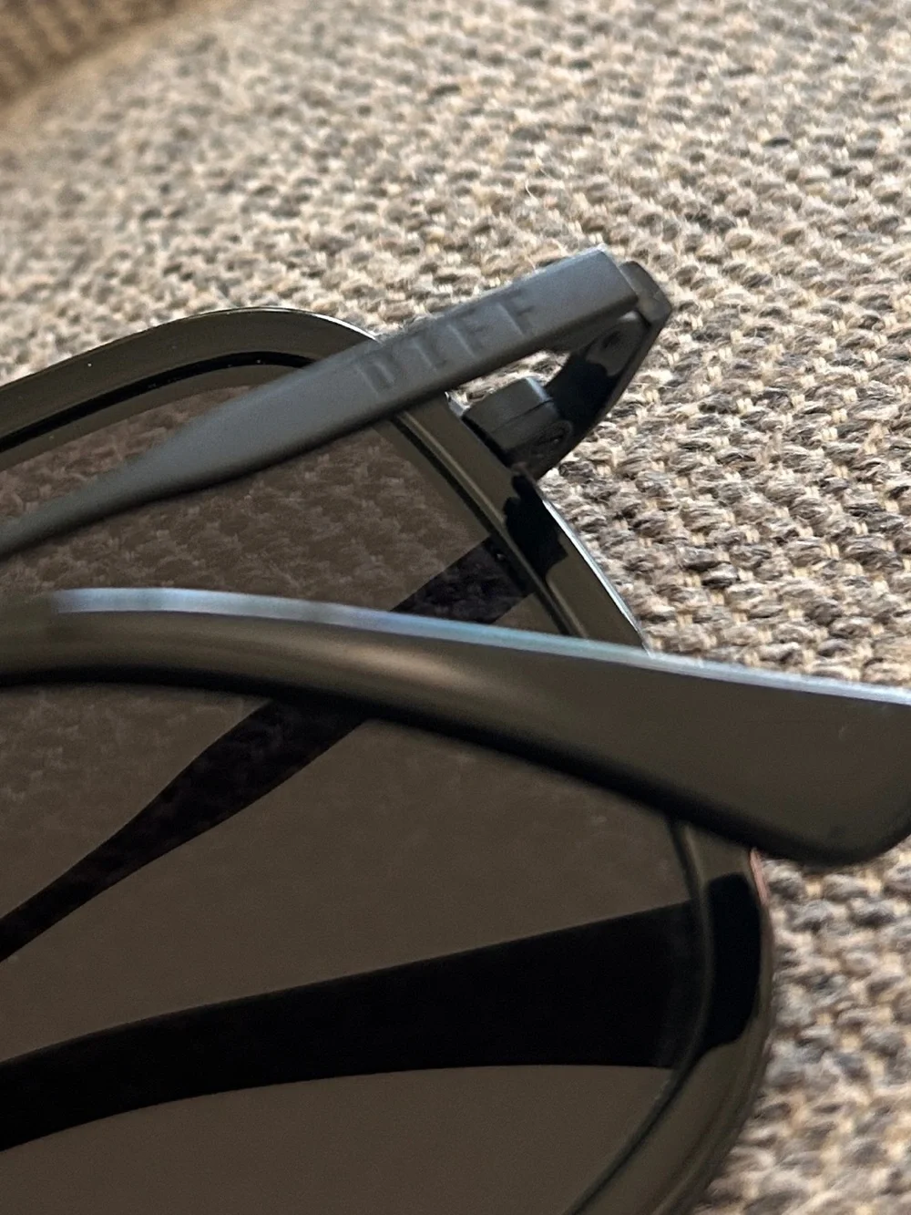 Diff Eyewear Black Square Metal Double-Bridge Sunglasses